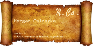 Margan Csinszka névjegykártya